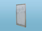 Stainless frame glass door