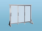 Glass door for freezer